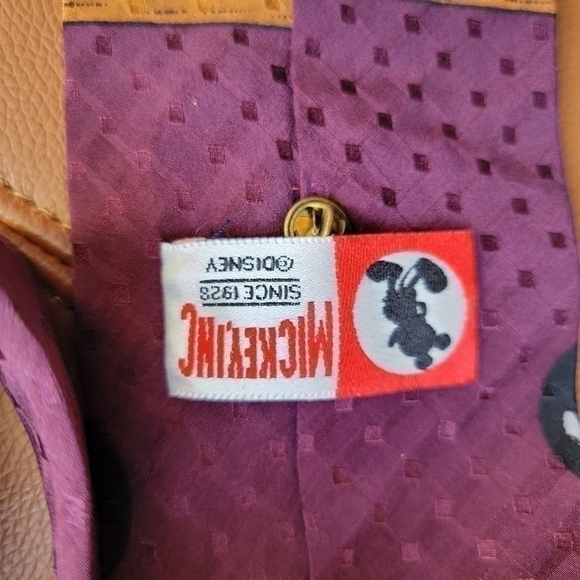 DISNEY Vintage Mickey 3D Clock hand - Father Time Silk Tie - Picture 9 of 11